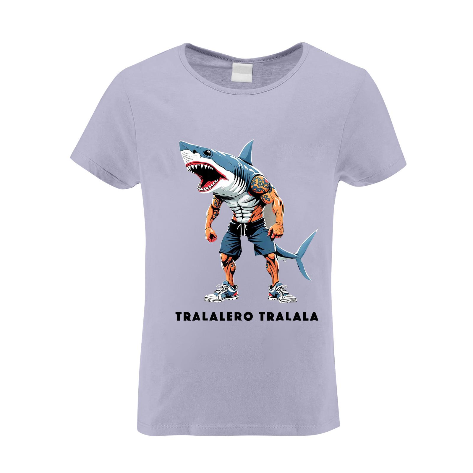 

Взрослая и детская дышащая легкая футболка с коротким рукавом свободного кроя и круглым вырезом L