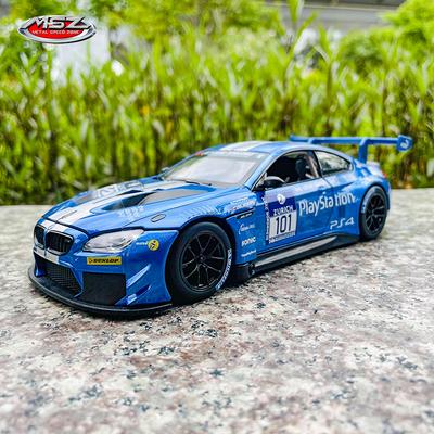 CCA MSZ 1: 24 BMW M6 GT3 Alloy Car Die-casting Model Dynamic Sound and Light Toy Series Collection Gift