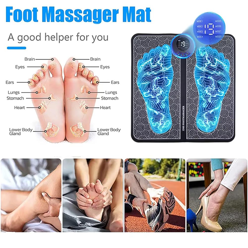 1PCS Electric Foot Massager Pad Muscle Massage Relaxation Trainer For Massage Fitness Outdoor Sport Home Family Relax