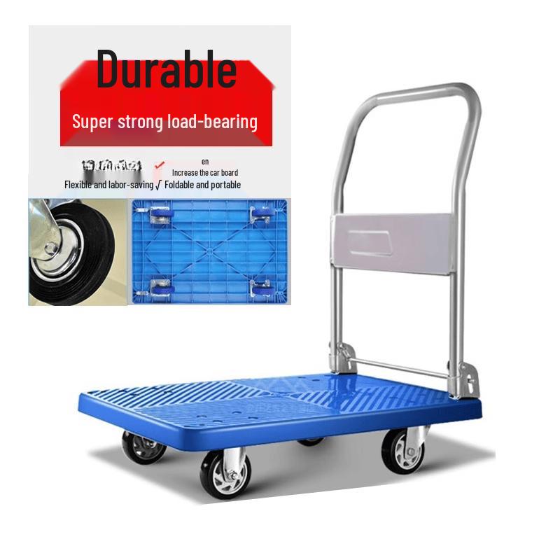 Portable Foldable 5-Wheel Silent Flatbed Hand Truck