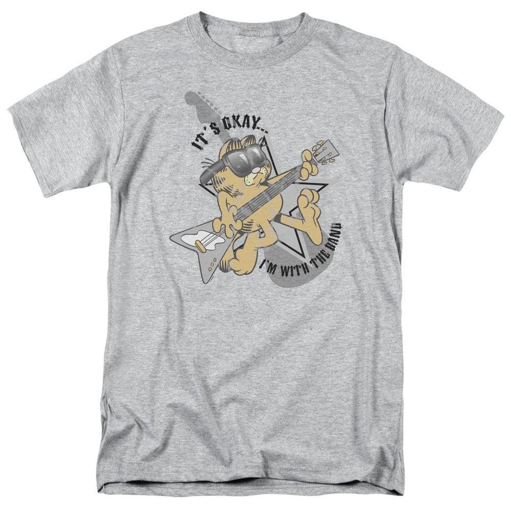 Garfield I M With The Band T-Shirt Sizes S-3X NEW S