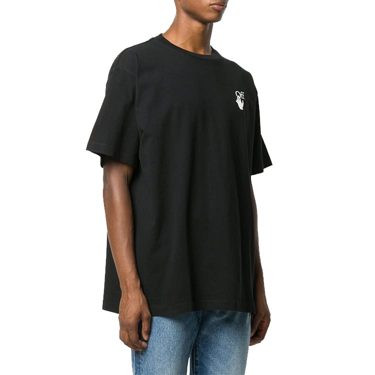 OFF WHITE T-shirt Coupe Oversize Flèches Ici OMAA038F20FAB0081001