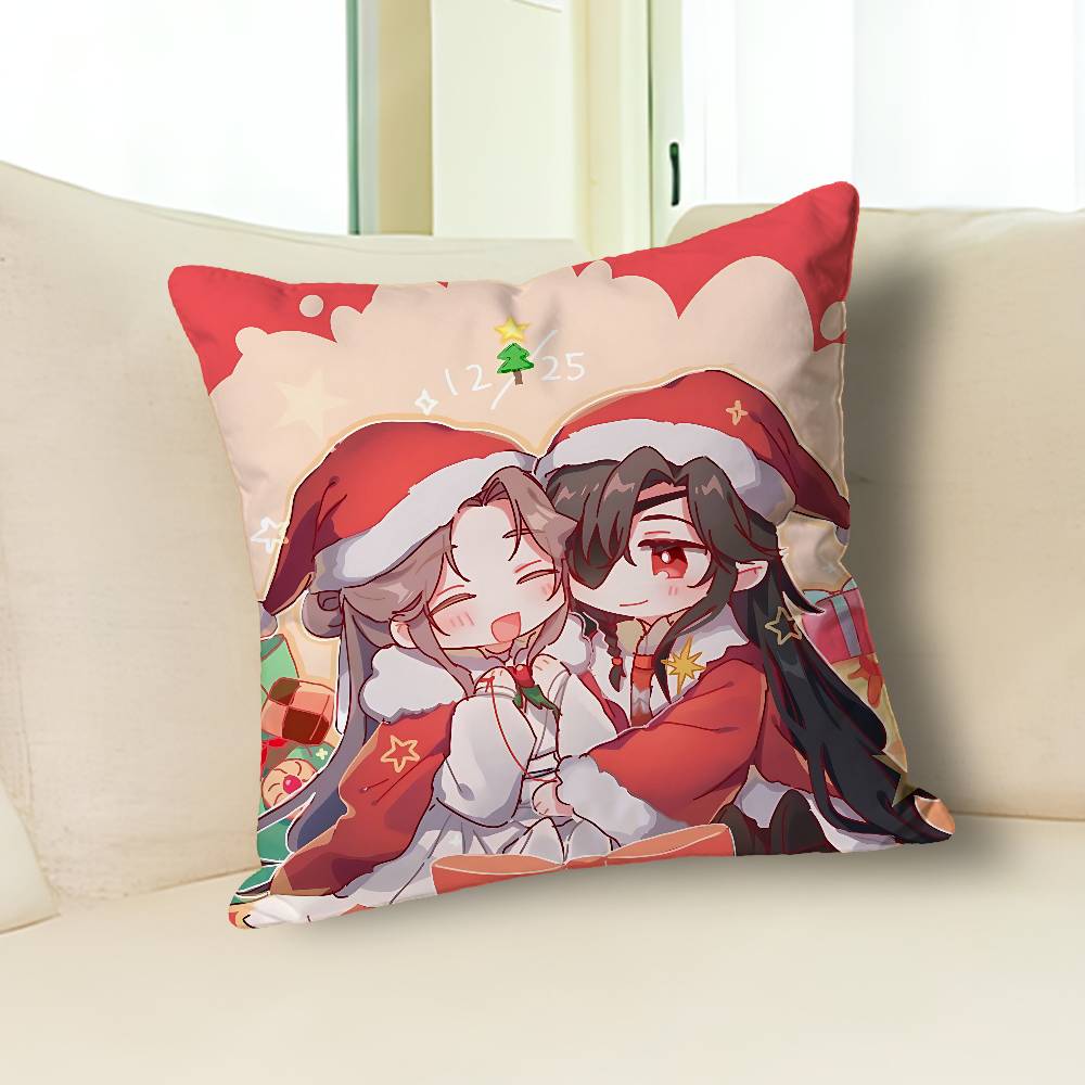 H-Heaven Officials Blessings Anime Celebrity Merchandise All-Match Printed Pillow Case Sofa Car Office Room Decoration Protector