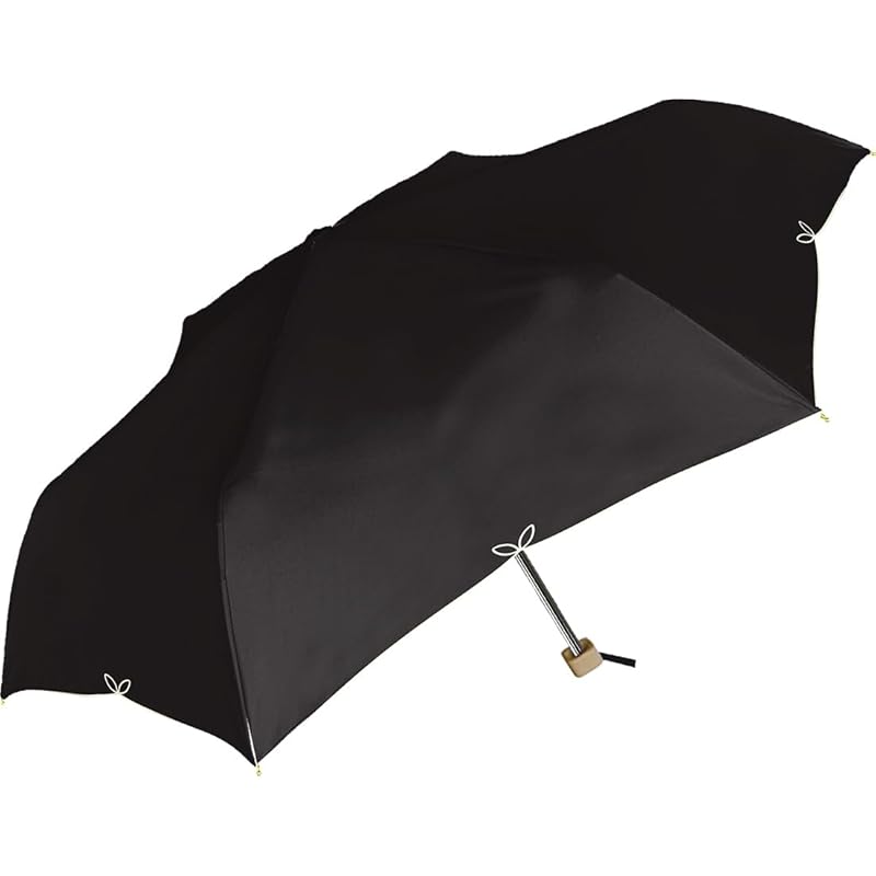 

Nakatani Natural Basic Folded umbrella for rain or shine UV fleur black [924-049] Hand open Rib size: 55cm Black coating processing Wind resistant