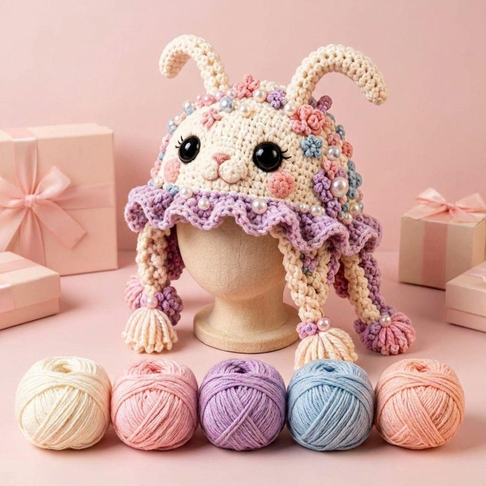 Warm Animal Hood Knitting Hat Adorable Woodland Animal Headwear Dragon Wolf Frog Hat  Party Cosplay
