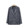Double-sided cashmere coat, high-end loose suit woolen jacket for women, gray temperament spring women's clothing
