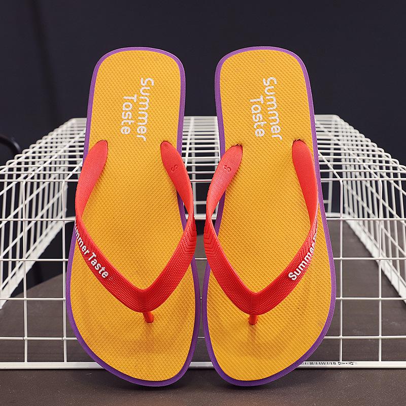 New flip-flops men's summer fashion outer wear new men's foot pinch drag personalized non-slip outdoor beach sandals