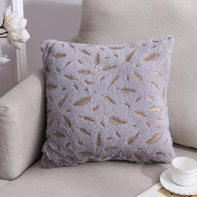 New Feather Hot Stamping Pillow, Plush Pillow Cover, Home Sofa Pillow, Office Cushion Cover
