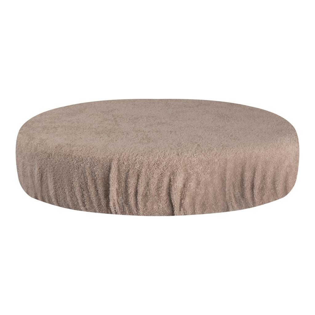 Beige Terry Cloth Stool Cover