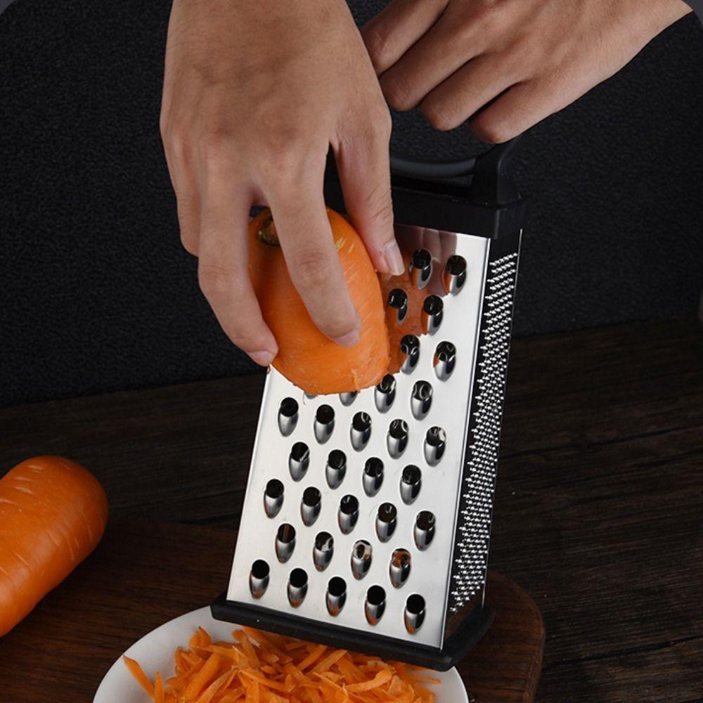 Manual Cheese Grater Oval Handle Vegetable Shredder 4 Sides Vegetable Grater Ginger