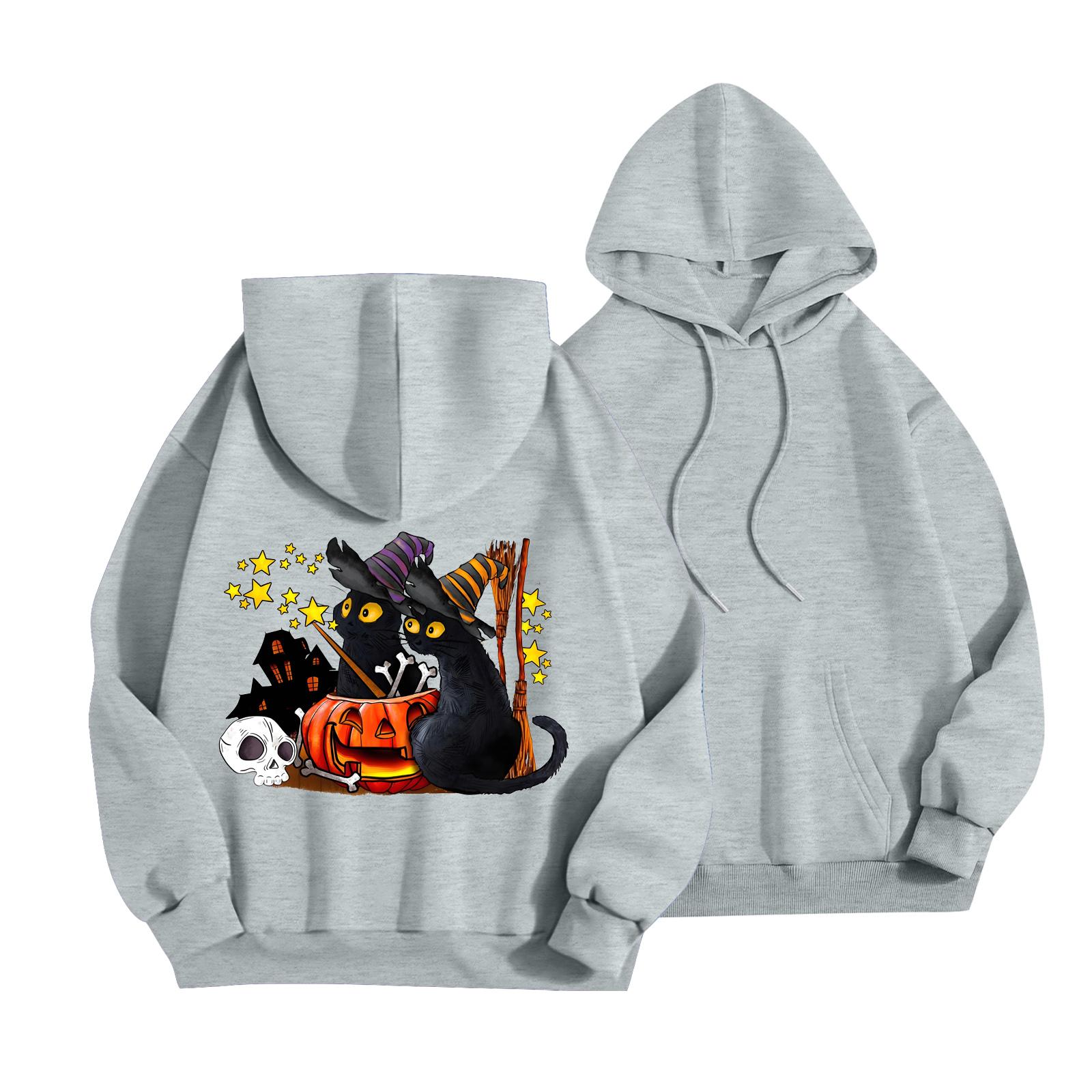 

Женская толстовка-пуловер с круглым вырезом и принтом, с капюшоном и завязками XL