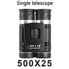 500X25 High-Magnification HD Mini Straight-Tube Binoculars: Portable Outdoor Photography Telescope with 5000M-50000M View Range