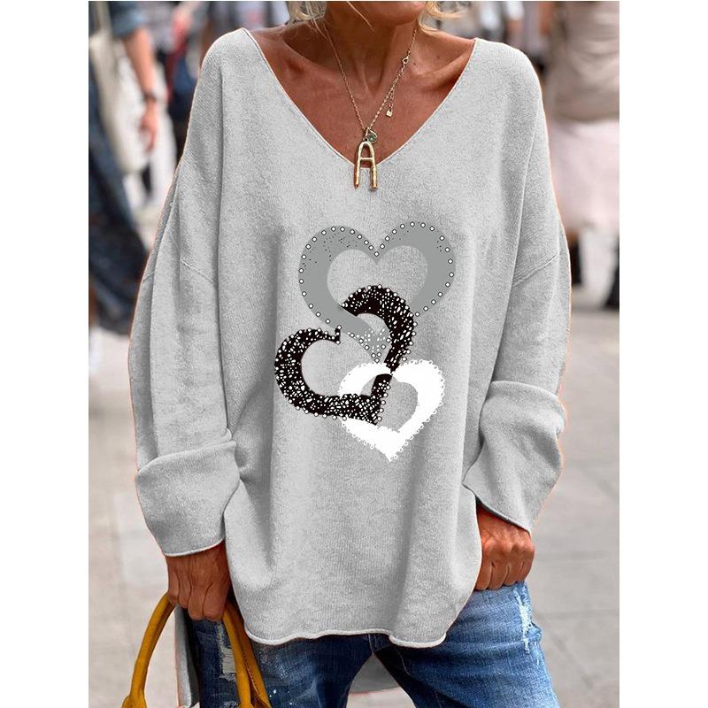 JPNTKY Women's Fashion Casual Long Sleeve V-Neck Blouses & Shirts