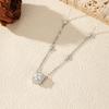 MODIAN Moissanite Necklace for Woman Wedding Fine Jewely with Certificates 925 Sliver Square Classic Pendant Necklace