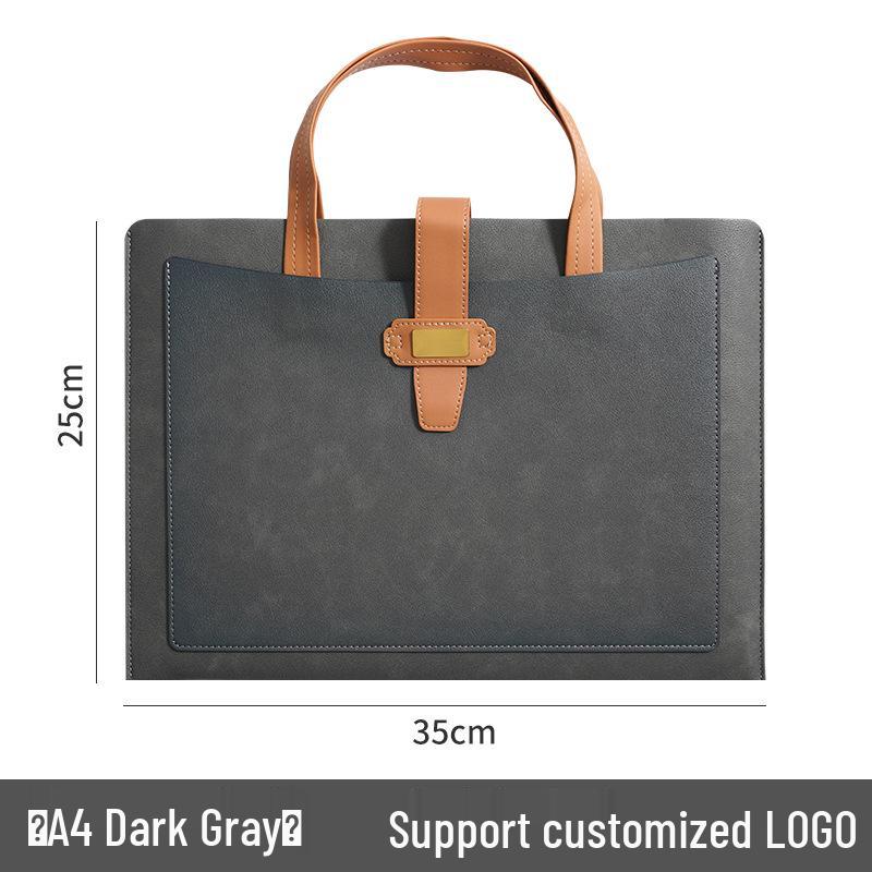 A4 Leather Document Holder with Customizable Logo