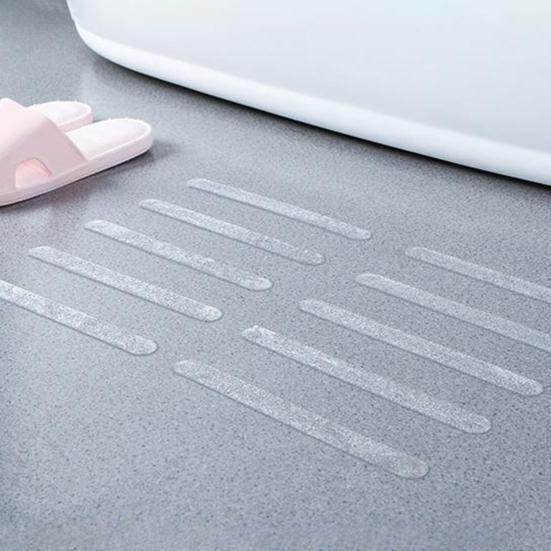 18Pcs Waterproof Anti-skid Bathtub Strip Sticker PEVA Reduce Accident Bathtub Adhesive Strip for Door Steps