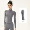 Yoga Suit Women's Spring Sports Top Slim and Thin Stand-up Collar Zipper Long Sleeve Running Training Fitness Jacket