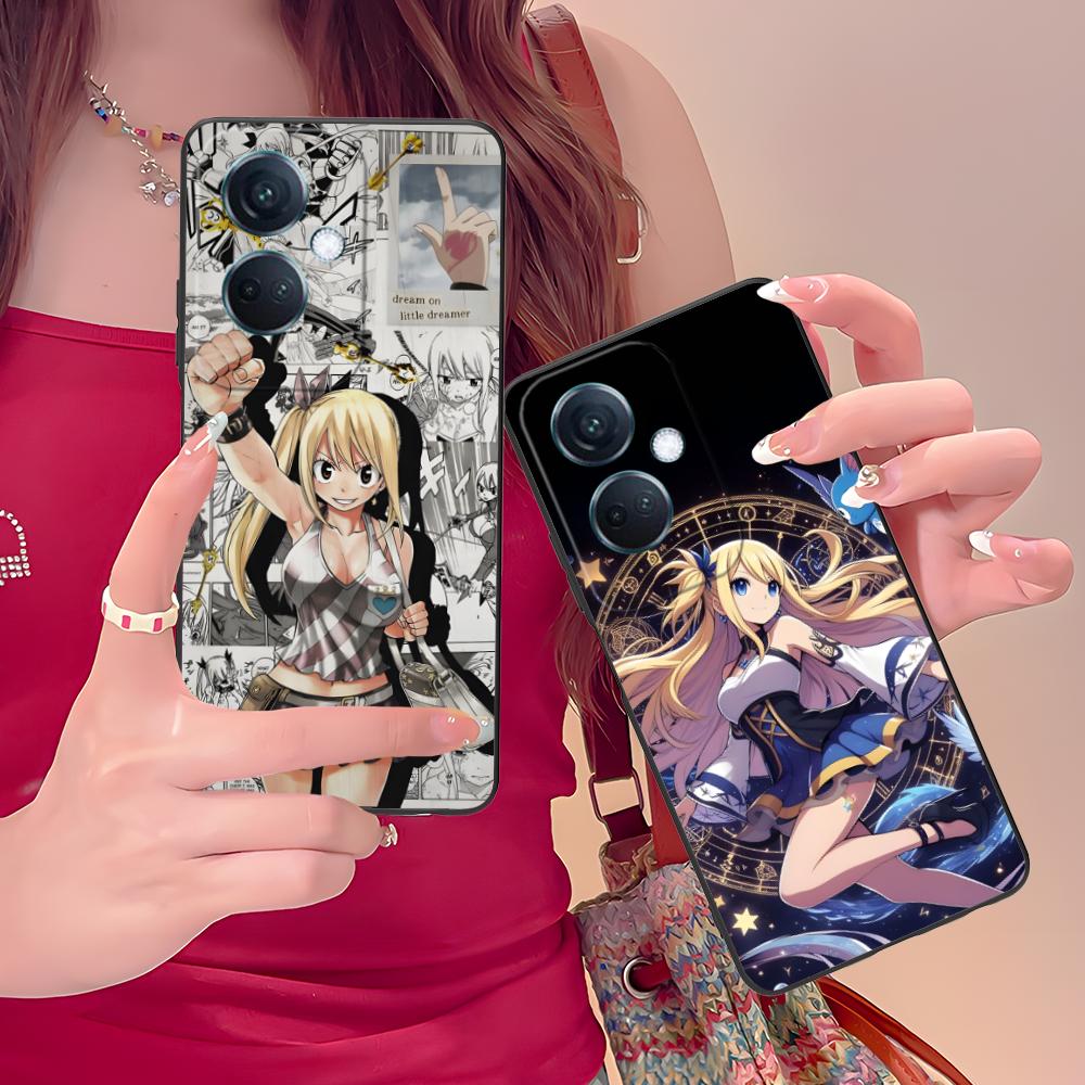 Fairy Tail Lucy Mobile Phone Case for OPPO Reno 14 13 12 11 10 9 8 7 6 5 F T Pro 5G Colorful Printing Cover Smartphone Luxury