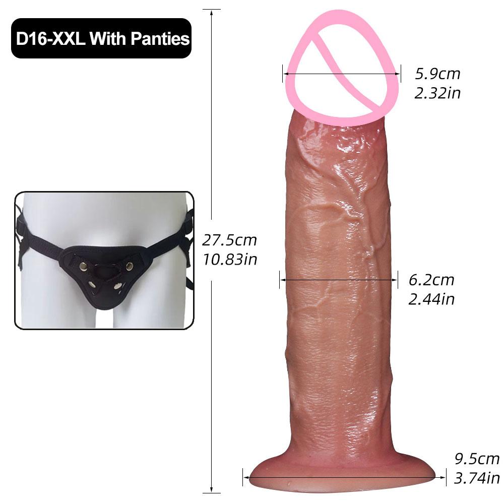 Dildo Sex Toys for Women Wearable Strapon Dildo Realistic Silicone Anal Plug Soft Penis with Suction Cup Adult Masturbator