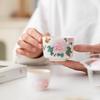 Mutton Fat Jade Ceramic Travel Tea Set - Large Covered Filter Cup Gift Box