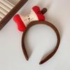 Creative Apple Core Plush Headband - Cute & Funny Fruit Expression for Photo Booths & Performances