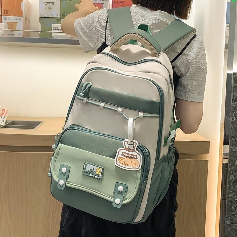 Schultasche Schultasche College-Studentin weiblich einfach große Kapazität Mittelschule Computerrucksack Mädchen High-School-Schüler Reiserucksack Trend