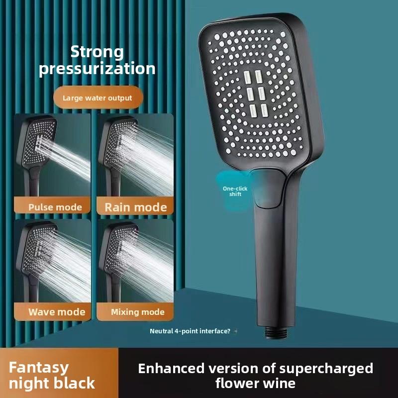 

Квадратная душевая лейка: Супер Напорная Большая Лейка Ручной Душ Подходит для Бытовых Водонагревателей чёрный