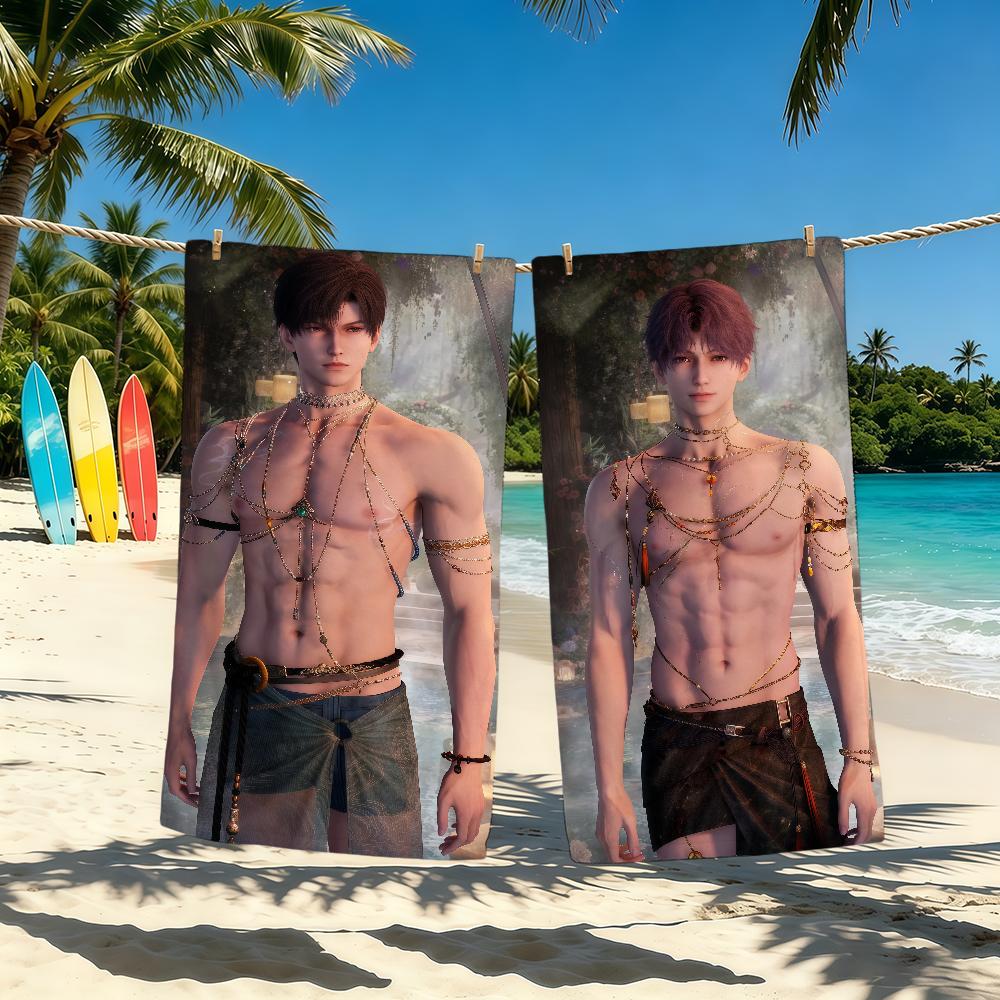 Lingering Lust Love And Deepspace Towel For Outdoor Camping Beach Towel Super Absorbent Quick-Drying Summer Towel