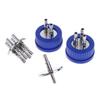 Gl45 Fermentation Tank Reactor Feed Cover Stainless Steel Jar Lid With Ss304 Blue Headspace Cap Refill Cover For Tube