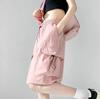 2024 New Cargo Women's Summer Shorts Casual Solid Color Girls Bermuda Shorts Knee Length Pants With Pockets