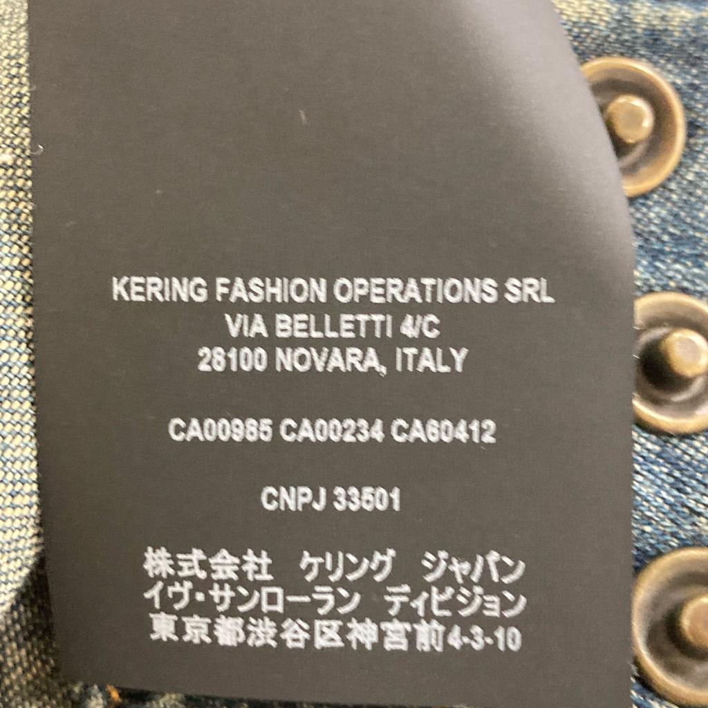 SAINT LAURENT PARIS EDITORIAL Indigo 597059 Long Sleeve Denim Shirt tops S IndigoUsed