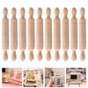 30 Stück Mini Holz Nudelholz Kinder Rollenspielzeug Miniatur Raumdeko Holzhaus Dekoratives Accessoire