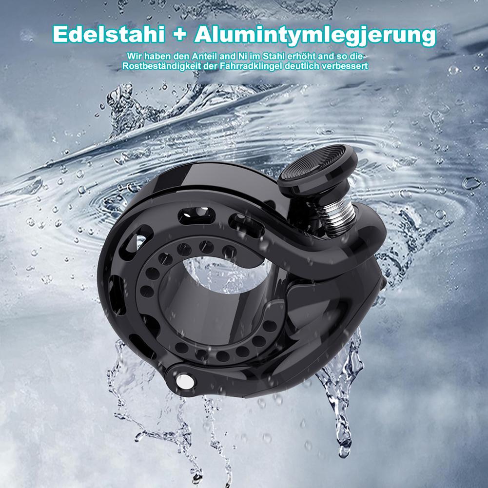 Bicycle Bell for AirTag Aluminium Alloy Mountain Bike Bell Anti-Theft Bike Handlebar Bell for Road Bike Ebike MTB