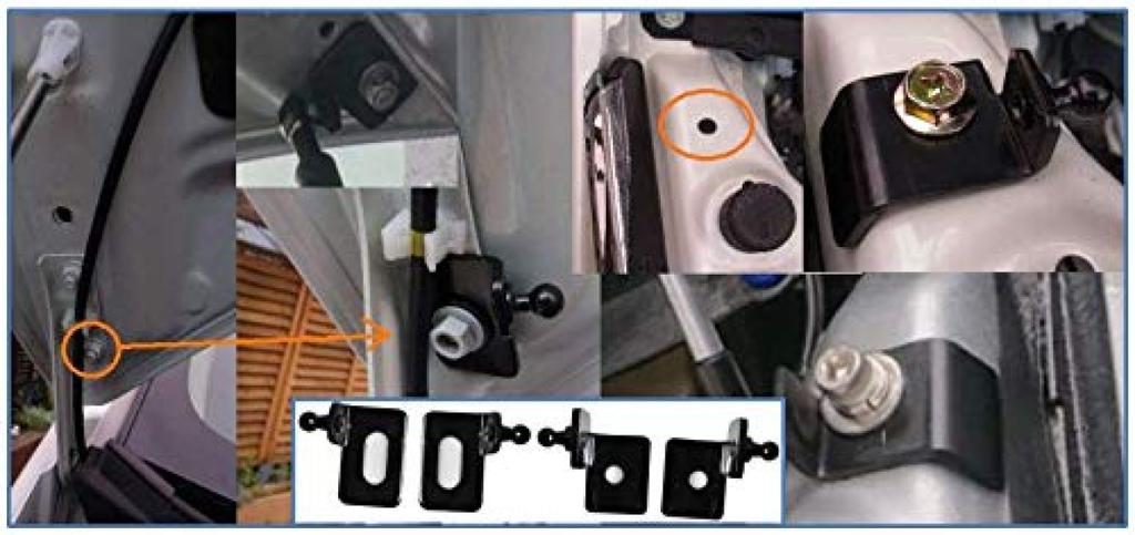 KUNSYOUKIM Bonnet Hood Dampers for Mitsubishi Delica Vehicle Modification Inspection Set of 2 D5 CV1W/CV2W/CV4W/CV5W (2007-present) - Parts,