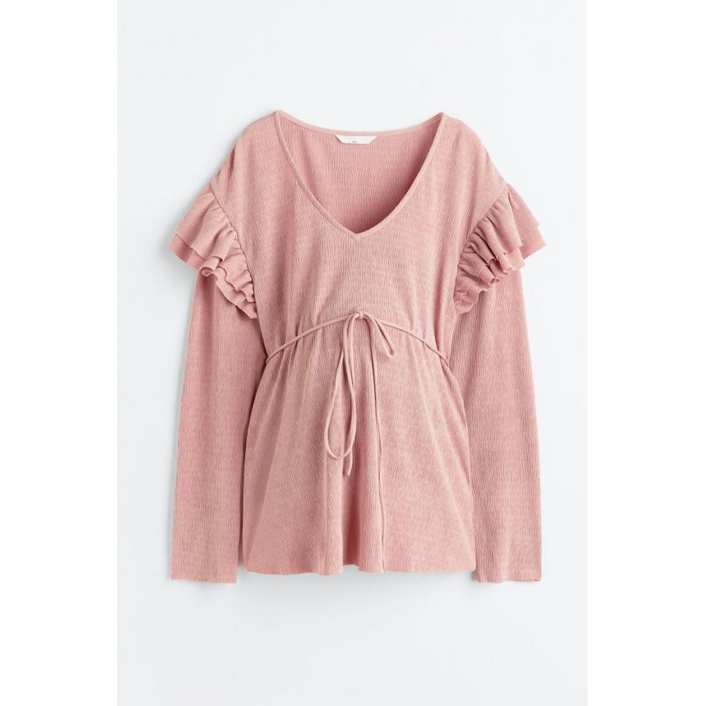 

Топ с оборками HM MAMA Powder Pink