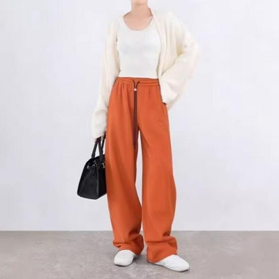 2026 Spring Women s Slimming Color Block Drawstring Cuffed Casual Sweatpants XL
