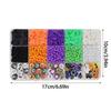 Buntes Halloween Bastelperlen Armband Set mit Anhänger und Elastischem Band für Kinder Stylisches Schmuckzubehör