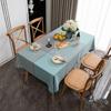 Polyester Dyed Jacquard Plaid Line Geometric Thousand Bird Grid Tablecloth