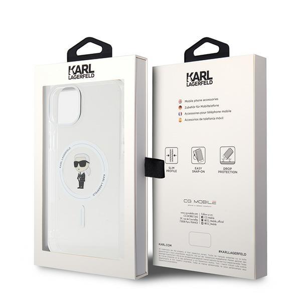 Karl Lagerfeld KLHMP15MHFCKNOT iPhone 15 Plus / 14 Plus 6.7" Transparent Hardcase IML Ikonik MagSafe
