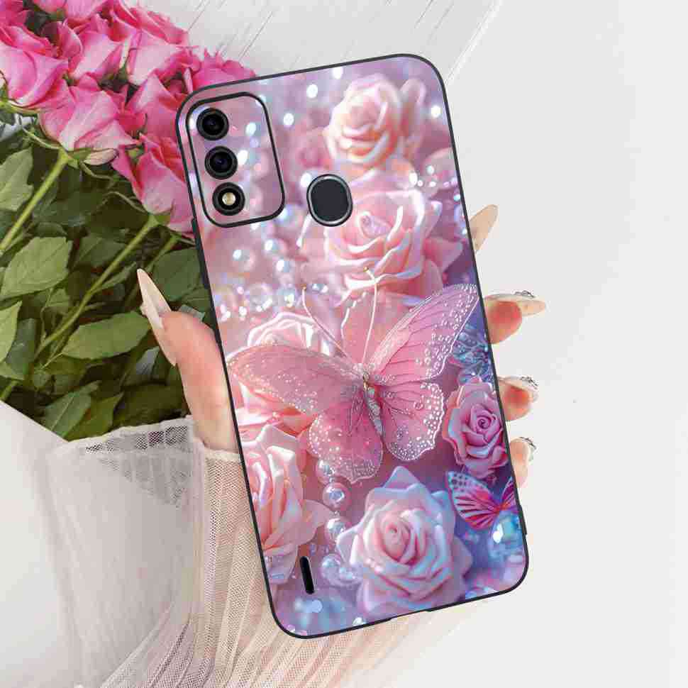 For ITEL A48 Casing Cute Lion Butterfly Silicone TPU Soft Case Protective Shockproof Back Cover For ITEL A 48 ITELA48 Phone Case