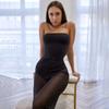 Black Sexy Backless Mesh Jumpsuits Women Summer Off Shoulder Sleeveless Bodycon One Piece Hot Girls Clubwear Sexy Vacation Lace Long Jumpsuit Femme