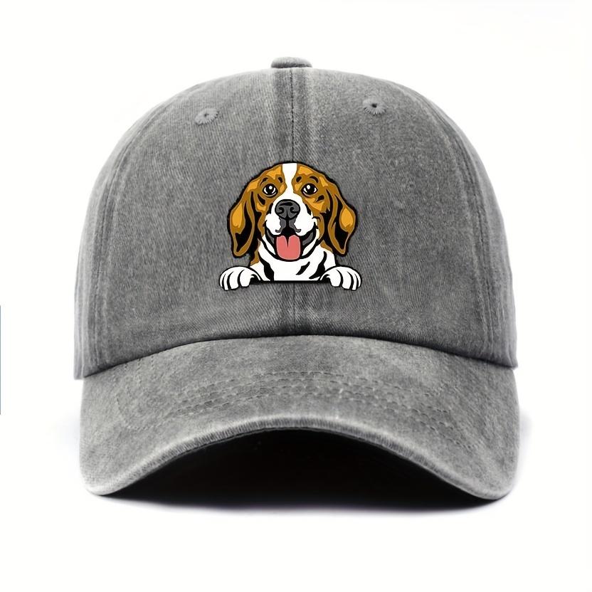 Beagle Dog Peeking Graphic Baseball Cap Unisex Casual Polyester Adjustable Sun Protection Hat