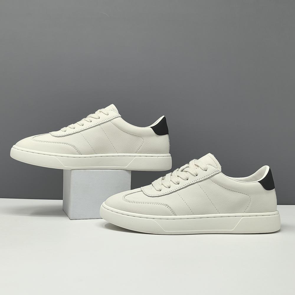 Small Size Men'S Shoes Size 36 Niche Casual Shoes Men'S Leather Board Shoes Men'S Trend Versatile European Station Men'S White Shoes