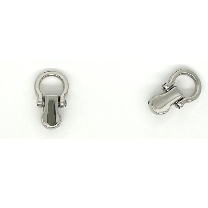Zinc Alloy Ear Buckle Monk Head Ring with Nipple Stud for Phone Cases