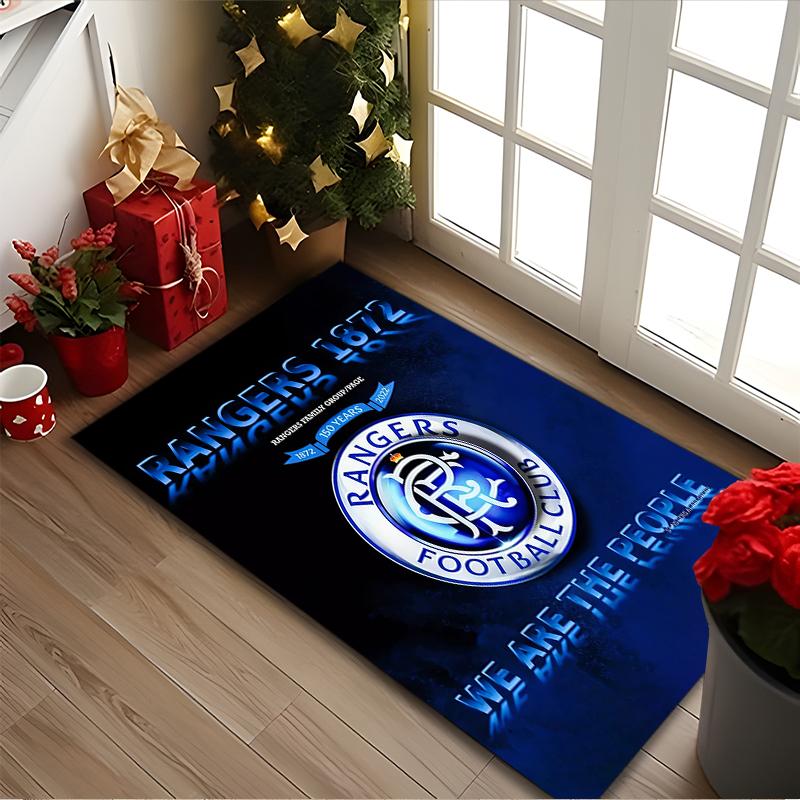 1pc Rangers FC Rug, Digital Printed Home Chair Sofa Mat, Durable Office Area Carpet, Beautiful Festival Decorations