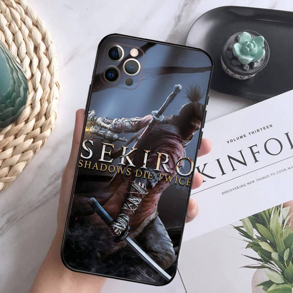 S-Sekiro Shadows Die Twice Phone Case For iPhone 16,15,14,13,12 Mini 11 Pro XR,X,XS,MAX 7,8 Plus Silicone Cover Soft Black