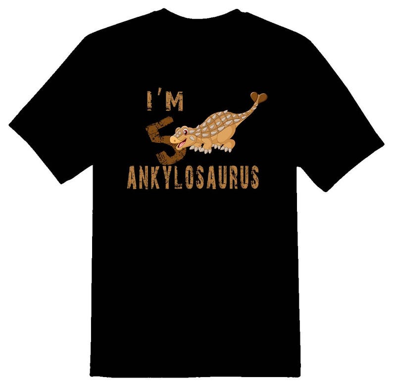 Custom Ankylosaurus Dinosaur Birthday Shirt 100