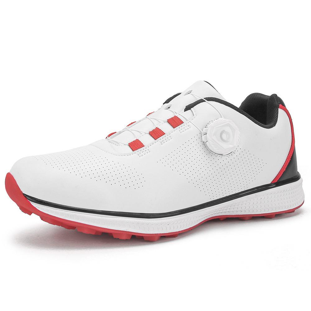 

Men s X556 Spring/Summer Breathable Spiked Golf Shoes with Non-Slip Rotary Buckle and Embroidery 44.5 жёлтый/белый