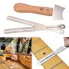 Gitarren-Sattelkerben-Eisenfräser Edelstahl Gitarren-Wartungswerkzeug Holzgriff Mess- und Richtwerkzeug Gitarren-Reparaturset