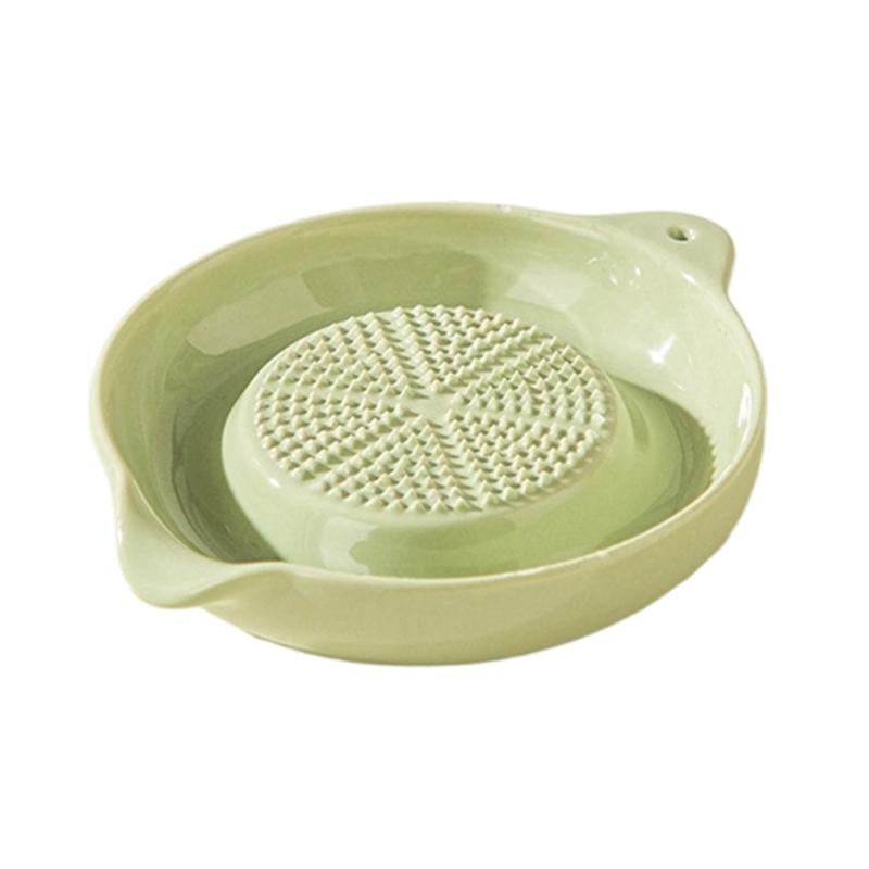 Ceramic Garlic Gingers Grinder Manual Operation Round Fruit Vegetable Grater Crusher Tool For Freshing Herb Puree Cooking